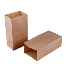 Low cost biodegradable recycled brown kraft paper custom food packaging bag